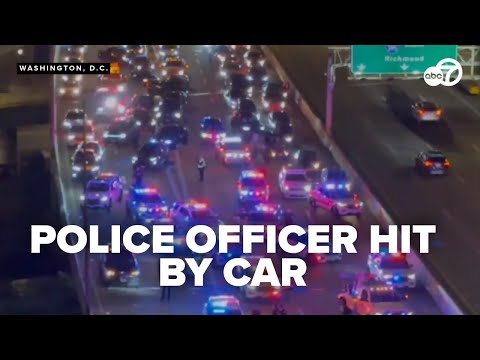 DC police officer seriously injured after being hit by car on busy interstate