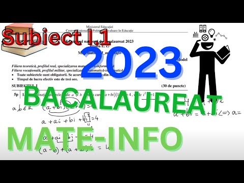 Bacalaureat 2023 Mate -Info Model Soluții Explicate Subiect I.1