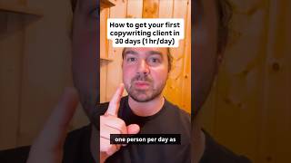 Get a copywriting client in 30 days (ONE outreach/day)