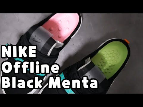 (4K) Nike Offline Black Menta unboxing/nike offline slides on feet review/nike N.354