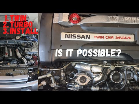 Nissan Skyline GTR twin turbo install with rb26 engine in car R32 R33 R34