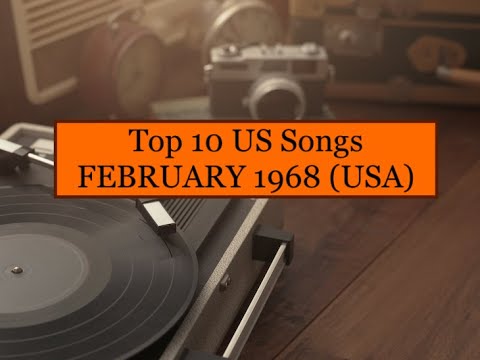 Top 10 Songs FEB 68; Paul Mauriat&Orchestra, Dionne Warwick, Human Beinz, Letterman, Otis Redding