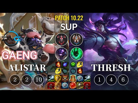 DFM Gaeng Alistar vs Thresh Sup - KR Patch 10.22