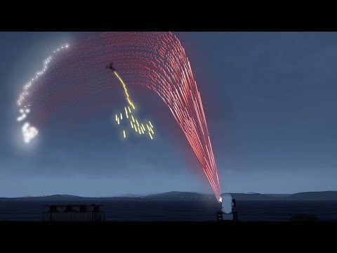 ArmA 3 - C-RAM in Action - Shooting Down Hostile Jet - Phalanx CIWS - C RAM - GAU-8 - Simulation