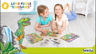 Vrstvové puzzle - Dinosaury