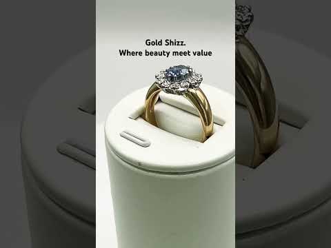 9ct Gold Sapphire & Diamond Ring www.goldshizz.com