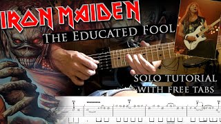 Iron Maiden - The Educated Fool Dave Murray&#39;s solo lesson (with tablatures and backing tracks)