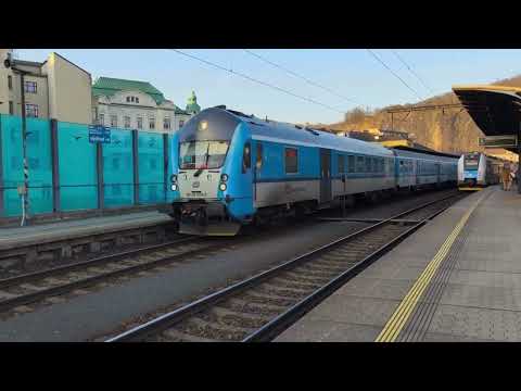 Odjezd Os 6824 linky U1 ze stanice Ústí nad Labem hl. n. s pozdravem