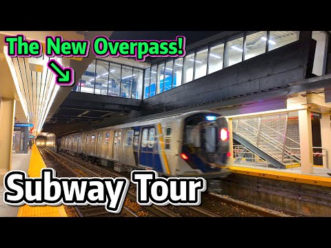 ⁴ᴷ⁶⁰ Subway Tour: Newly-Opened overpass at Church Avenue on the B and Q Lines!