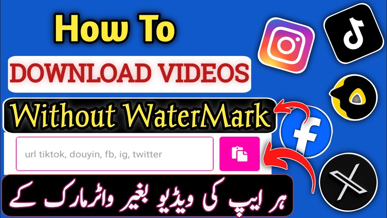 How to download facebook instagram twitter and tiktok videos without watermark in mobile