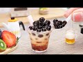 Homemade Miniature Boba Tea With Tapioca Pearl Sweet Bubble Tea Recipe By Miniature Cooking