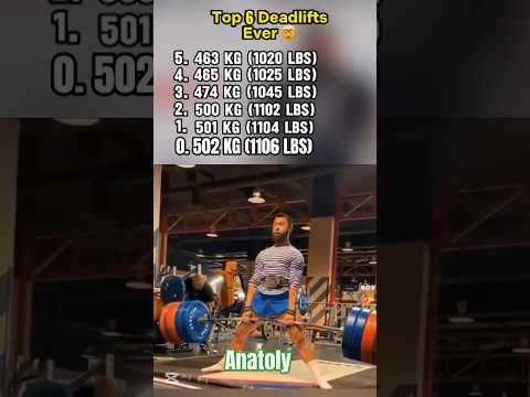 TOP 5 DEADLIFT RECORD🔥 | ANATOLY'S DEADLIFT #gym #deadlifting #record #top5