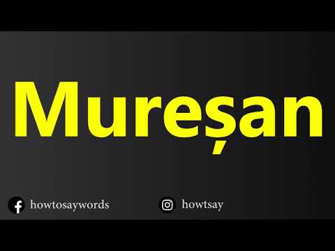 How To Pronounce Muresan