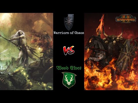 Dancing Swords - Wood Elves vs Warriors of Chaos - Total War Warhammer 2