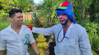 El Doctorete Payaso Pikorete Celebrando el Baby Shower de Sterling en Jacksonville Fl Testimonio Rev