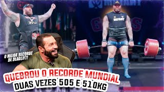 HISTÓRIA SENDO FEITA! THOR BJÖRNSSON QUEBRA O RECORDE MUNDIAL E PUXA 510KG NO TERRA  SARDINH