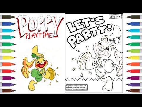 Poppy Playtime Coloring Book Page | Playtime Co. Poster | Bunzo Bunny