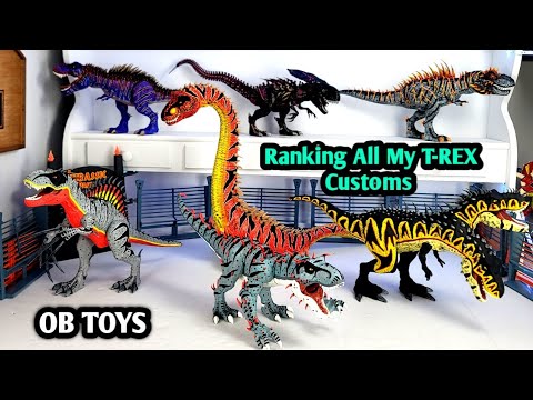 RANKING ALL 10 T-REX CUSTOMS | DINOSAUR TOYS | JURASSIC WORLD | TYRANNOSAURUS REX | TREX  DINOSAURS