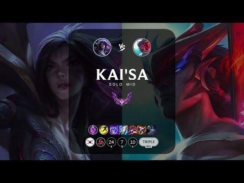 Kai'Sa Mid vs Yone - KR Master Patch 13.4
