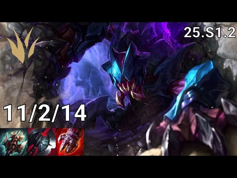 Rek'Sai Jungle vs Zac - EUW grandmaster | Patch 25.S1.2