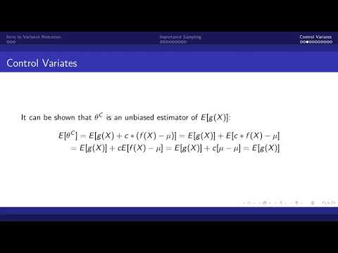Monte Carlo Methods: Methods of Variance Reduction
