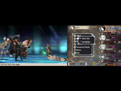 [Bravely Default] Barbarossa, Barras, Praline, Alternis - Hard - Solo Agnés