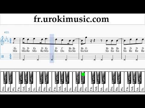 Comment Jouer du Piano (main droite) Reik ft. Ozuna, Wisin - Me Niego Tab Tablature um-a829