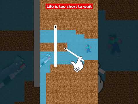 Emerald Animation - Life is too short to wait! / Boob vs Shark - minecraft animation #shorts