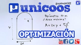 Optimización de una área dado el perímetro BACHILLERATO unicoos