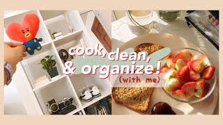 cook, clean, and organize with me ! 🌱
