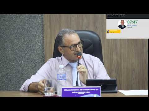 1°Sessão Ordinária de Dezembro 01/12/2025 Câmara Municipal de Bandeirantes do Tocantins 2025