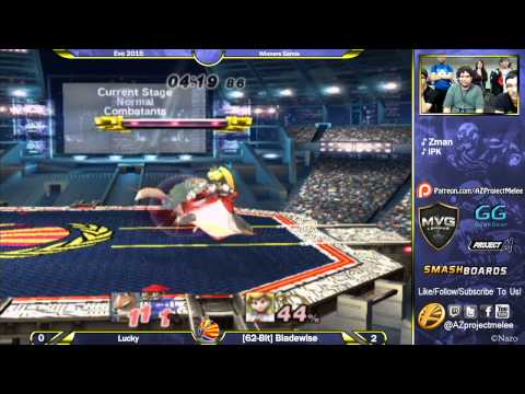 PM@Evo 2015 Winners Semis: Lucky (Fox) vs [62-Bit] Bladewise (Peach)