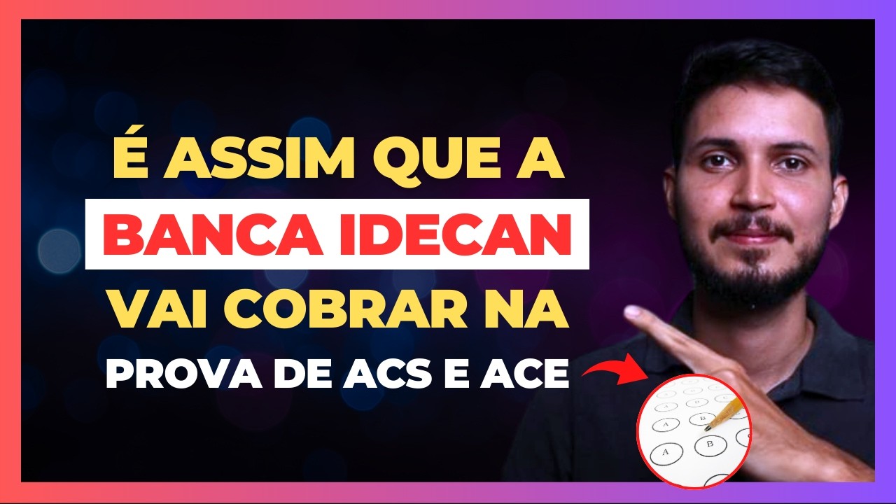 REVELADO: QUESTÕES DA BANCA IDECAN 😱 | Agente de Saúde e Agente de Endemias