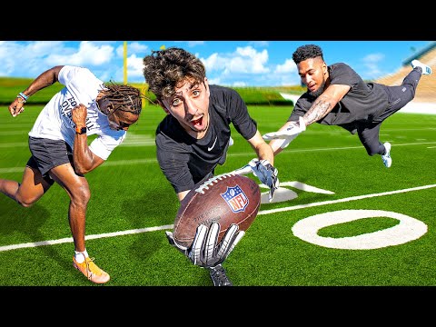 I Challenged Professional Football Players to a 1v1...