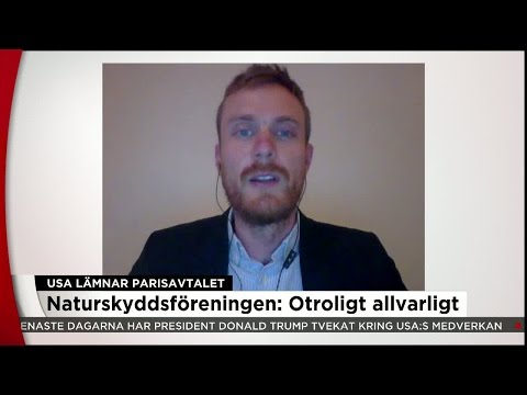 Naturskyddsföreningen om USA:s avhopp: "Det är otroligt allvarligt" - Nyheterna (TV4)