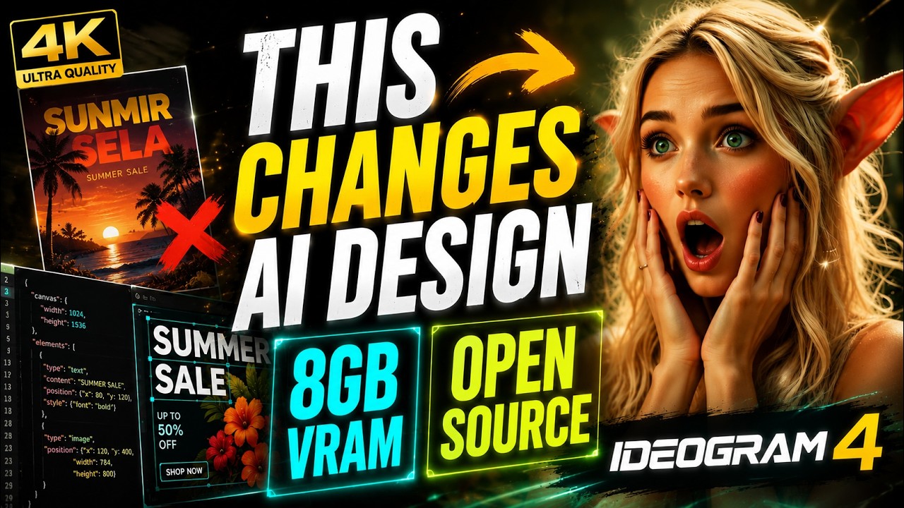 Ideogram 4 Changes AI Design Forever |Runs on 8GB VRAM | AI Finally Understands Design