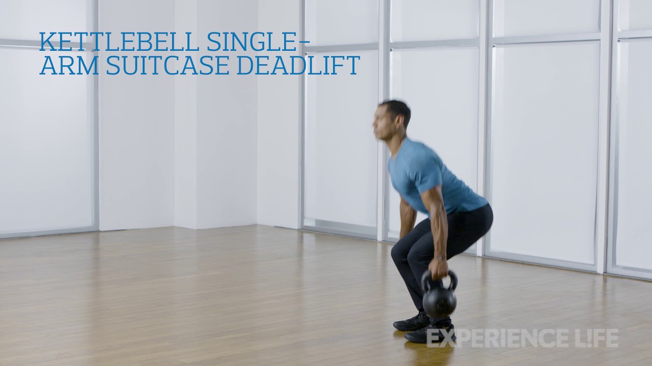 The Unilateral Workout: Kettlebell Single-Arm Suitcase Deadlift - YouTube