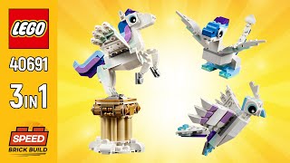 YouTube thumbnail: LEGO® Creator Mythical Pegasus (3in1)[40691](278 pcs) Bird & Dragon | Building Instructions | SBB