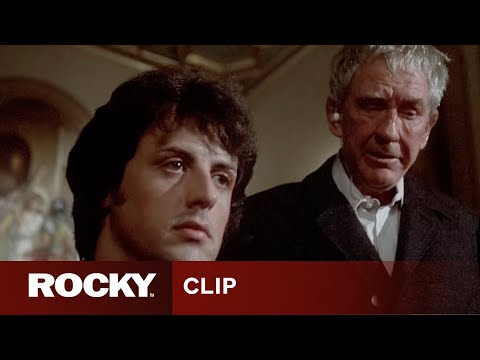 Mickey Talks to Rocky in the Chapel | ROCKY II