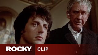 Mickey Talks to Rocky in the Chapel | ROCKY II