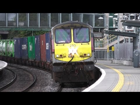 Irish Rail 201 loco 233 + IWT freight Liner - Portarlington Station, Laois