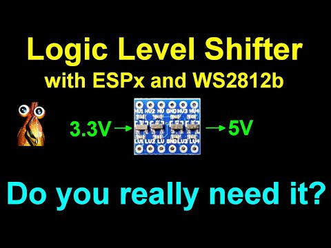 Logic Level Shifter and WS2812b LEDs