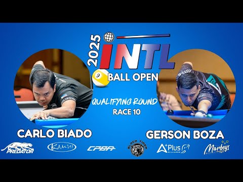 PART 2 | Carlo Biado VS Gerson Martinez Boza | Race 10 | INTERNATIONAL 9 BALL OPEN