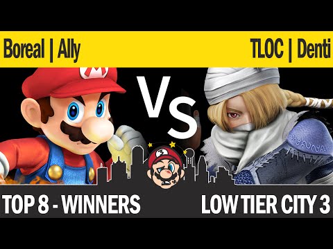 LTC3 Smash4 - Boreal | Ally (Mario) vs TLOC | Denti (Sheik, Luigi) - Top 8 Winners