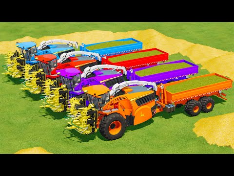 CUT CORN AND MAKE CHAFF WITH JOHN DERRE FORAGE HARVESTERS -  Farming Simulator 22