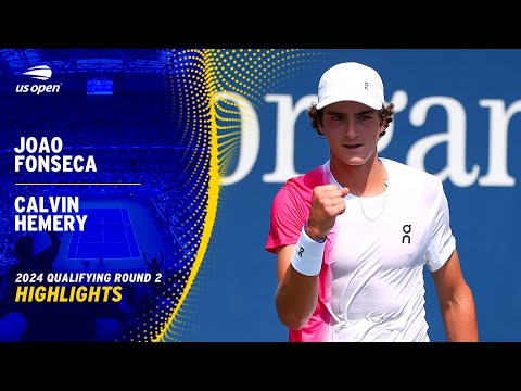 Joao Fonseca vs. Calvin Hemery Highlights | 2024 US Open Qualifying Round 2