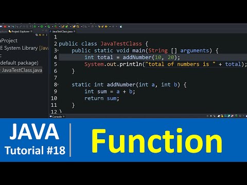 Java Tutorial #18 - Functions or Methods in Java Programming