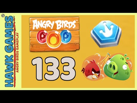 Angry Birds Stella POP Bubble Shooter Level 133 - Walkthrough, No Boosters