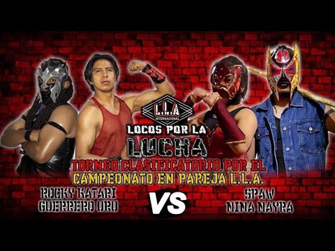 ROCKY KATARI Y GUERRERO URU VS SPAW Y NINA NAYRA / lucha completa