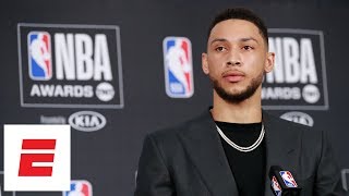 Ben Simmons beats Donovan Mitchell for NBA Rookie of the Year [highlights/trash talk/speech] | ESPN